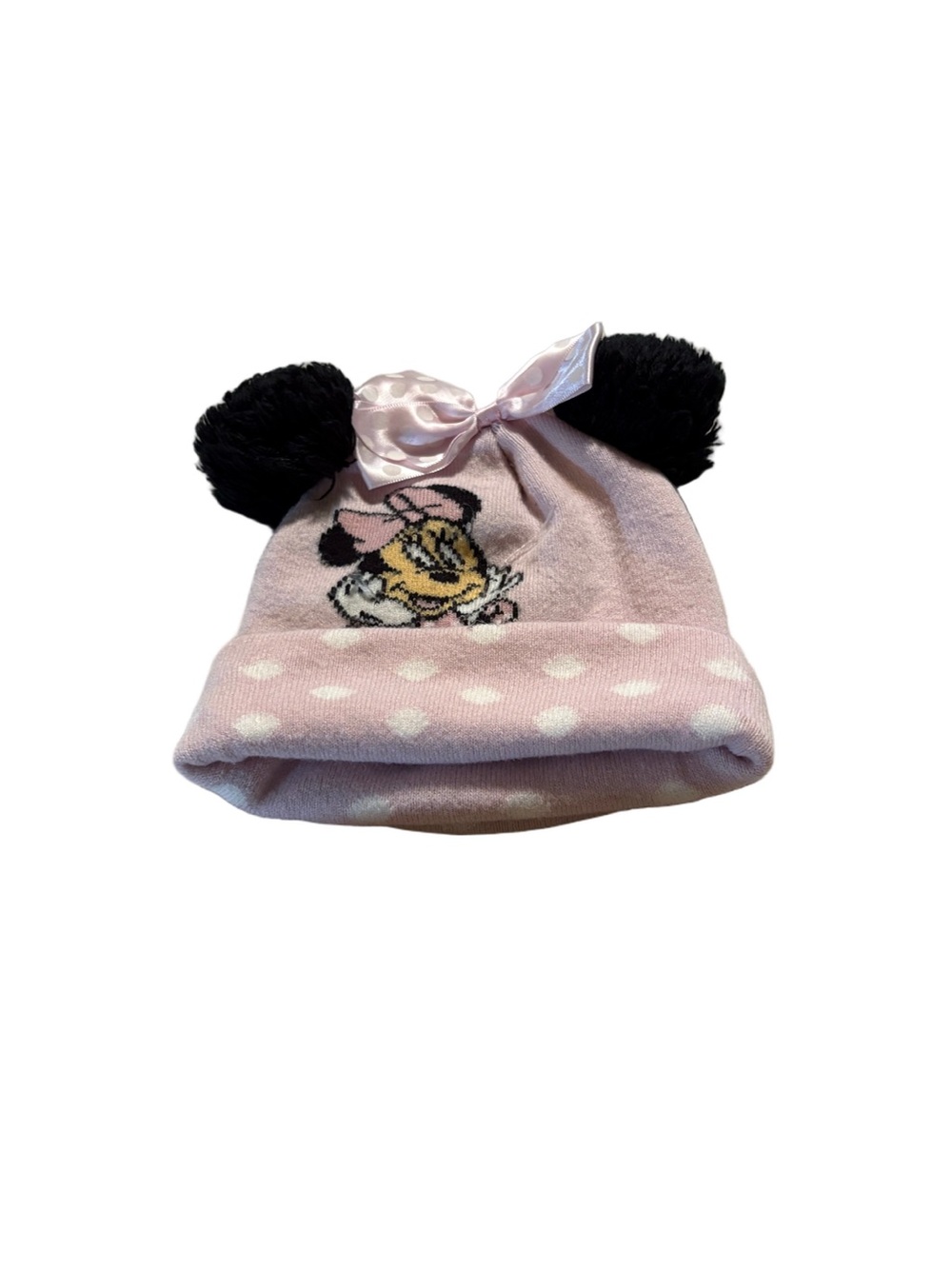 Toddler Pink Minnie Mouse Pom Pom Toque